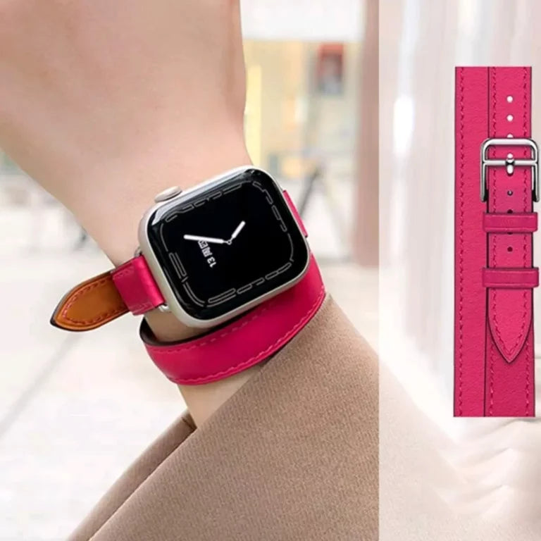 سوار ساعة آبل جلد طويل للنساء