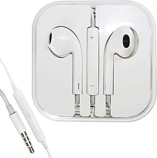 سماعة رأس ستيريو بيضاء مع ميكروفون / جهاز تحكم عن بعد لجهاز iPad 3/2/1 iPhone 5/4S/4G/3GS iPod